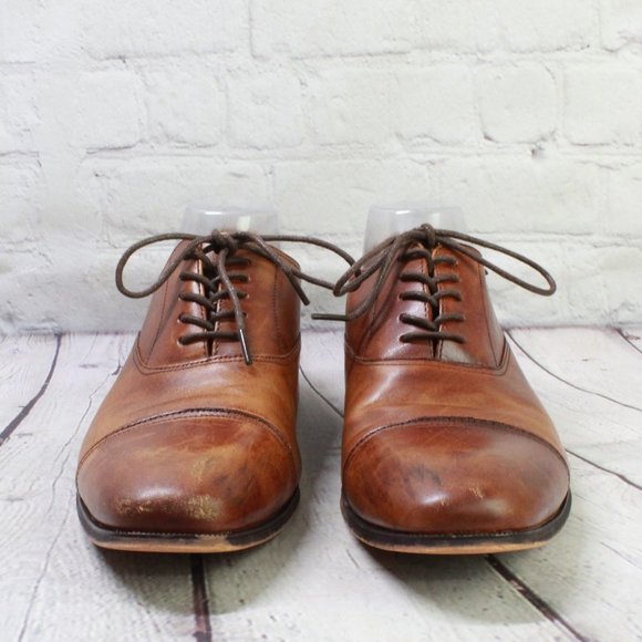 *Florsheim Brown Leather Lace Up Oxford Dress Shoes Size 11 Inches - Picture 4 of 9